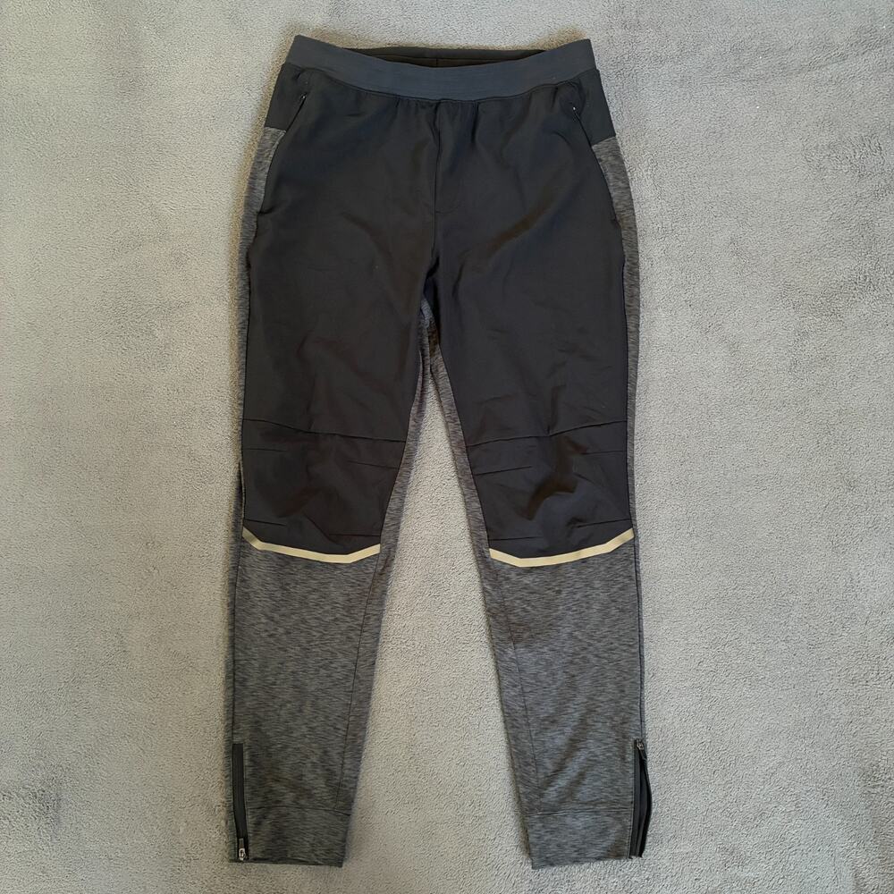 VRST Dark Gray Black Athletic Zippers Cold Weather Run Jogger Pants Men's Size M